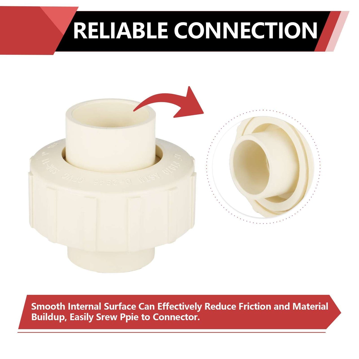 1" CTS CPVC Union (Socket with EPDM O-ring Seal)