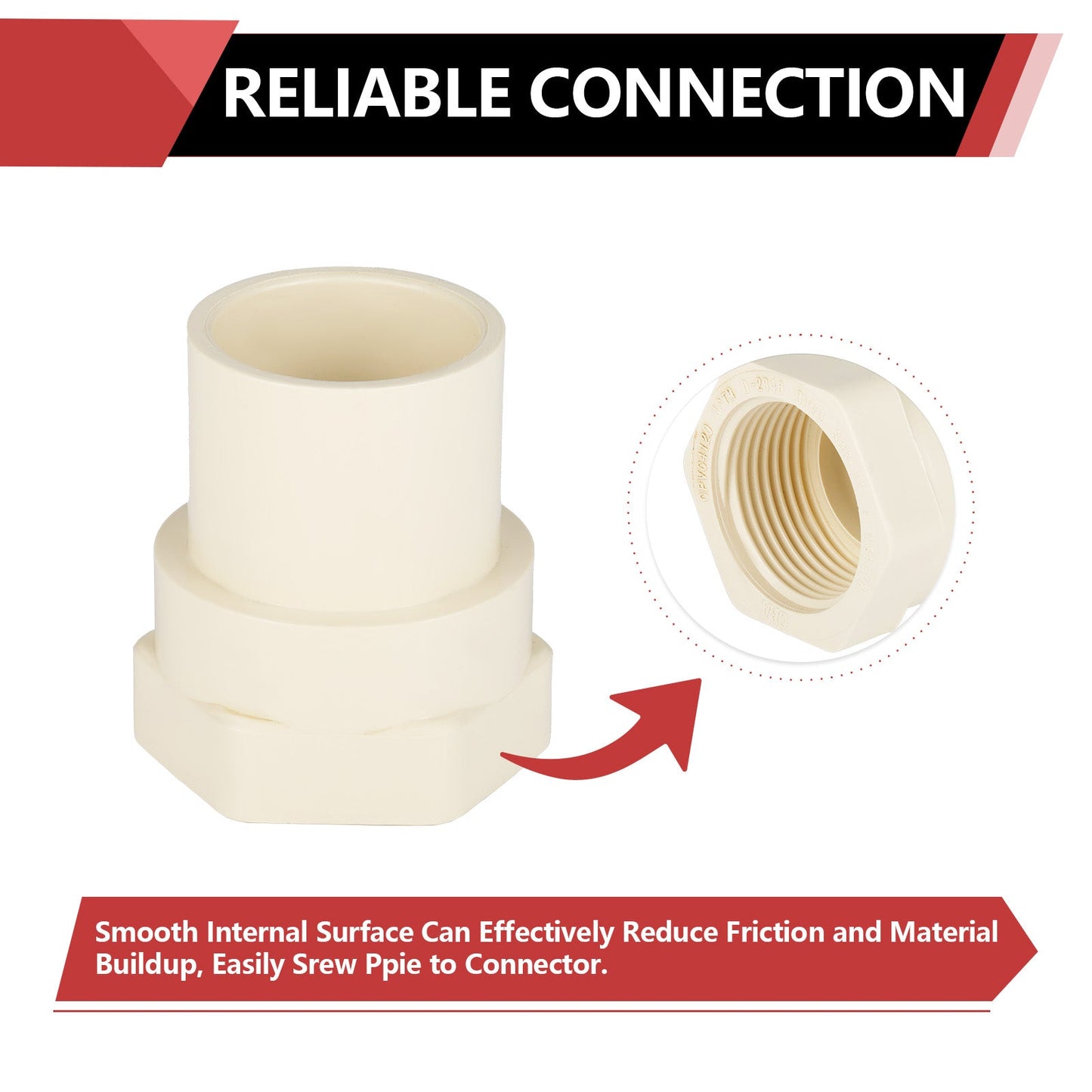 1" CTS CPVC Female Adapter w/Gasket (Socket x FIP)