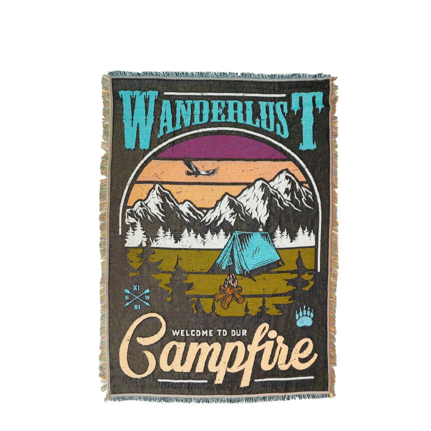 HYUGA Extra Large Camping Blanket (68"x48")- Camping Rug, Beach Blanket, Picnic Blanket, Outdoor Blanket, Bed Sofa Couch