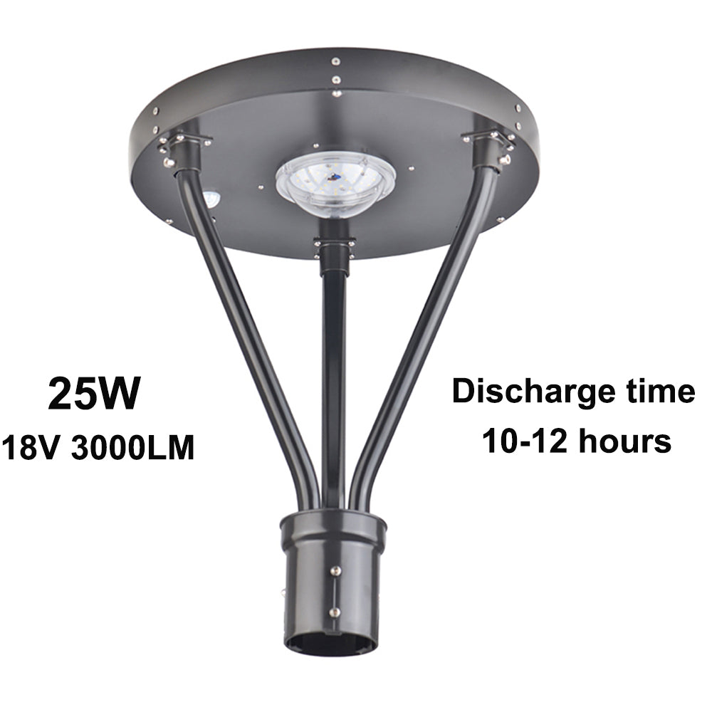 25W Outdoor Solar Post Lights with PIR Sensor,3000LM 5000K Waterproof Fence Post Lights Solar Powered for Garden Landscape Yard Patio US Stock