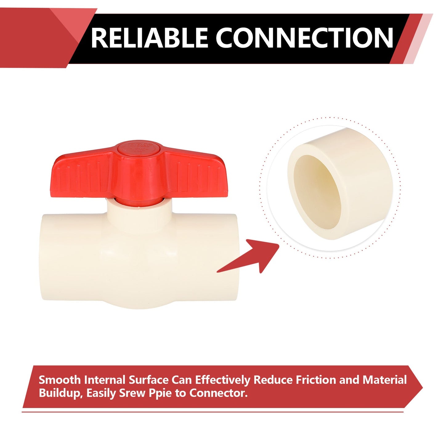 1-1/2" CPVC Ball Valve (Solvent)