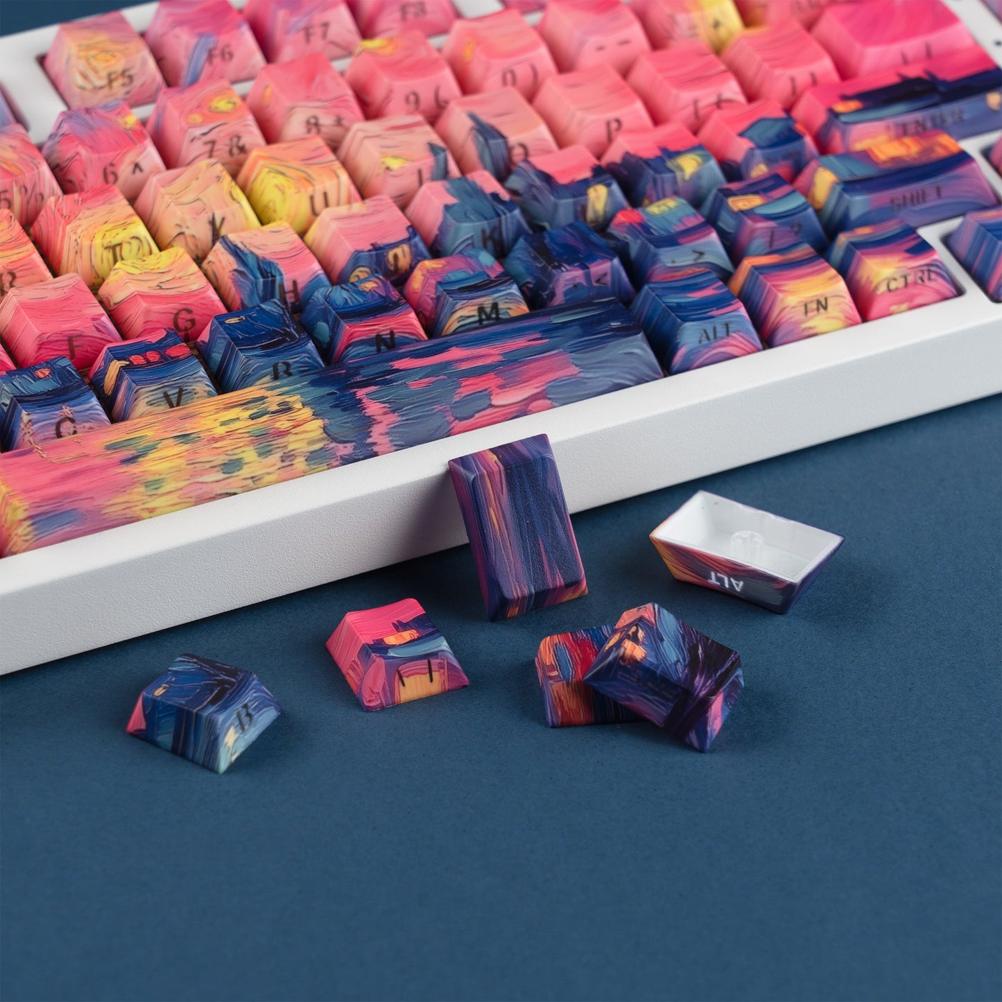 XVX The Starry Night Cherry Profile 131-Key Dye Sublimation PBT Keycap Set