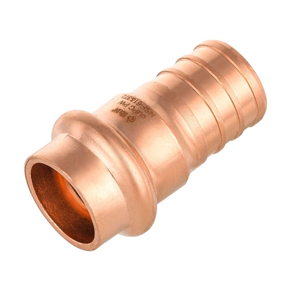 1/2" Press Copper x 3/4" PEX-B Crimp Adapter (Lead Free)