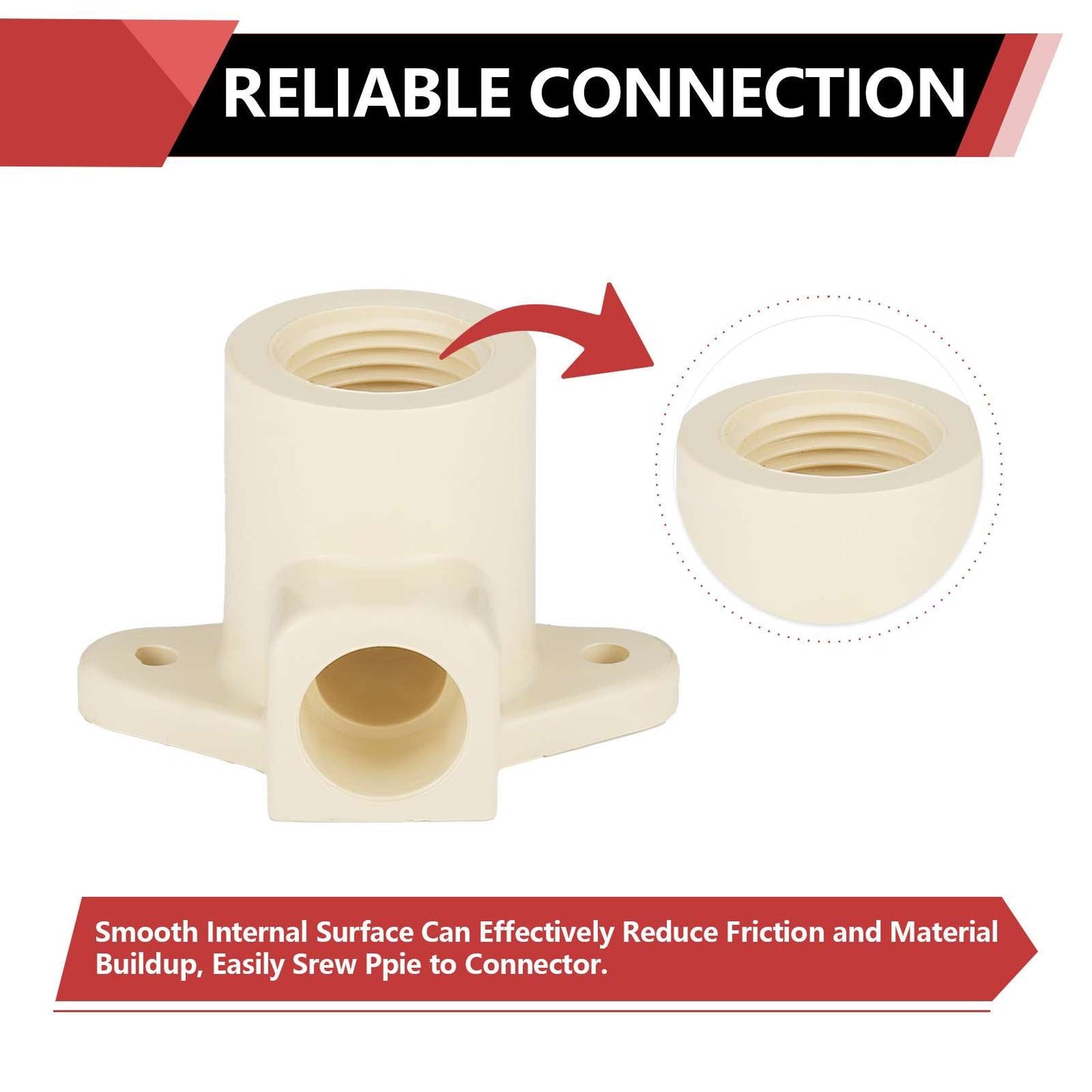 1/2" CTS CPVC Drop Ear Elbow (Socket x FIP)