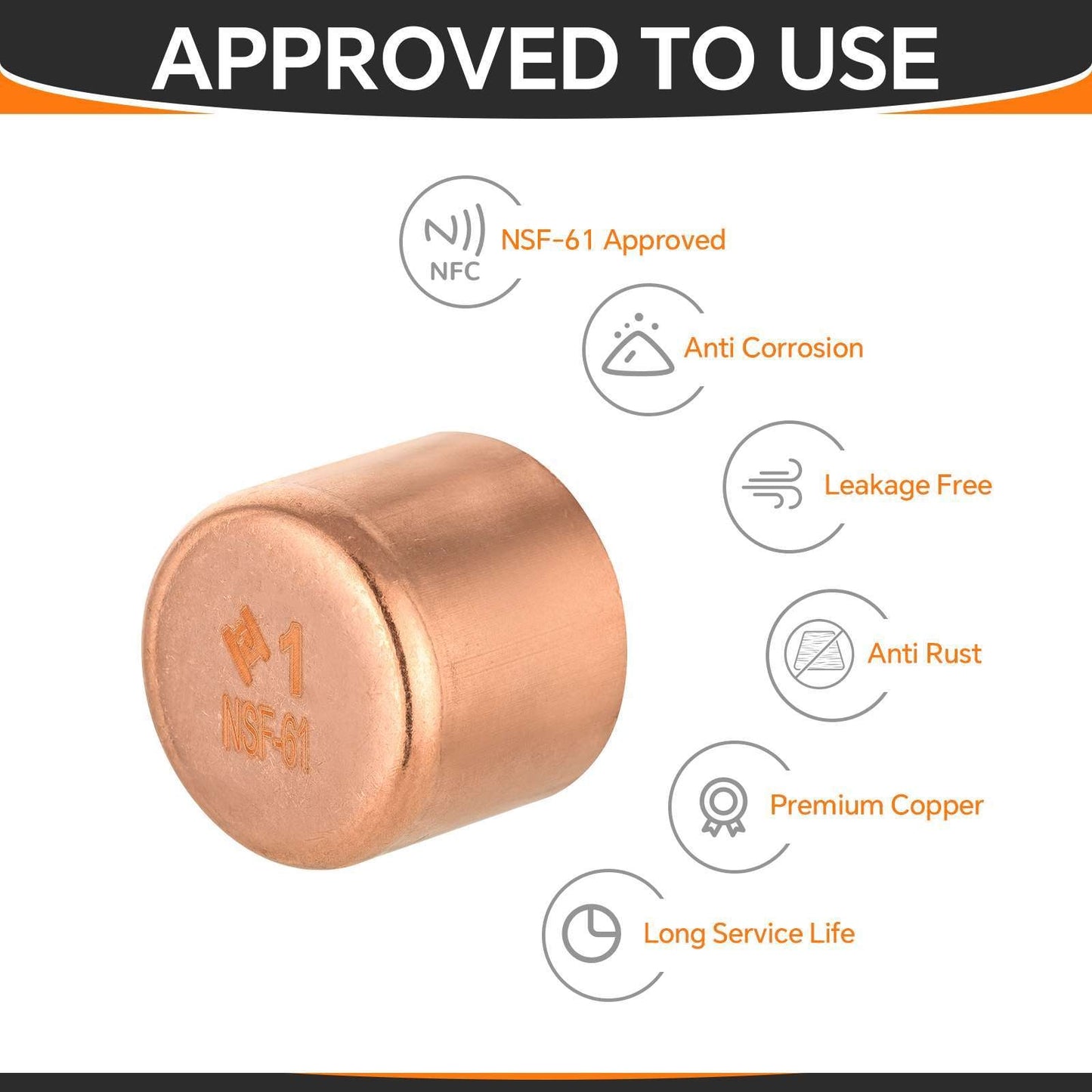 1" Solder Copper Pipe End Cap (Plug)