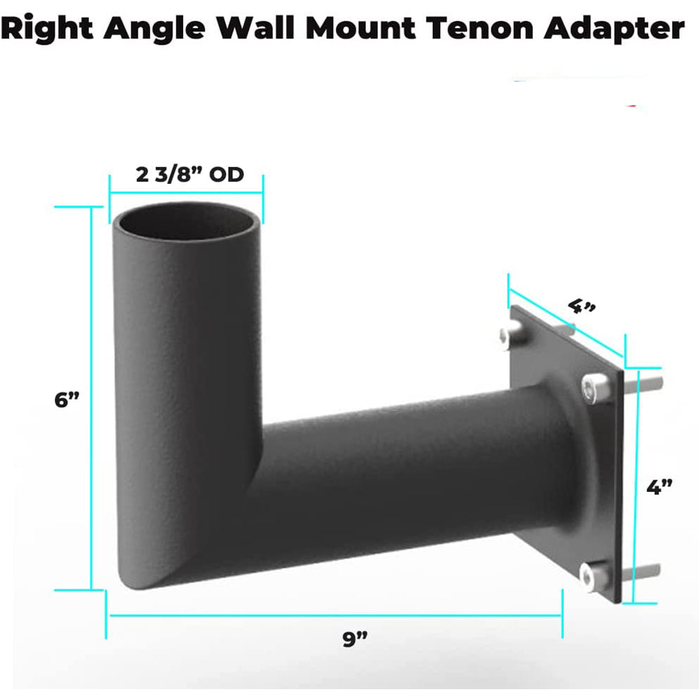 90 Degree Wall Mount Bracket for LED Parking Lot Light - L Shape Bracket Tenon Adapter for Dusk to Dawn Outdoor Commercial LED Shoebox Area Lights