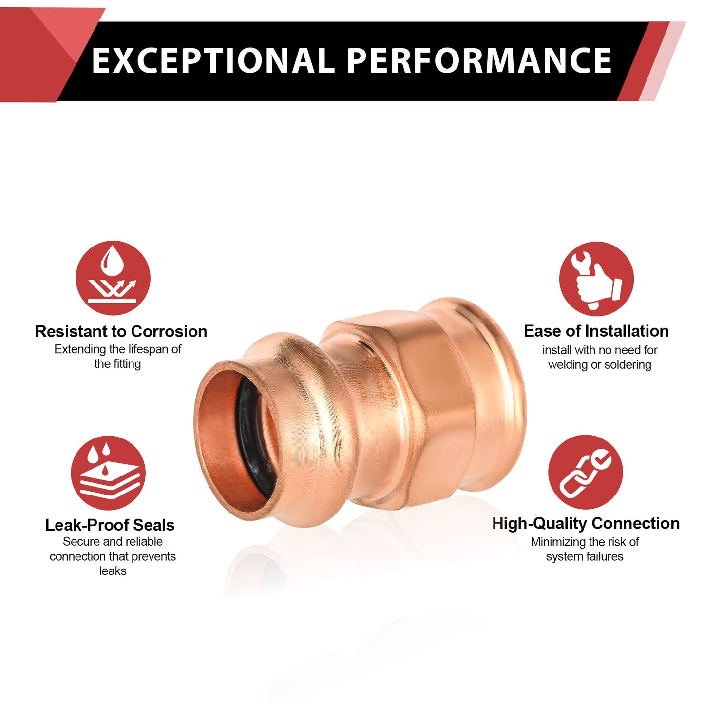 1/2" Press Copper x 1/2" Female Threaded Adapter (Lead Free)