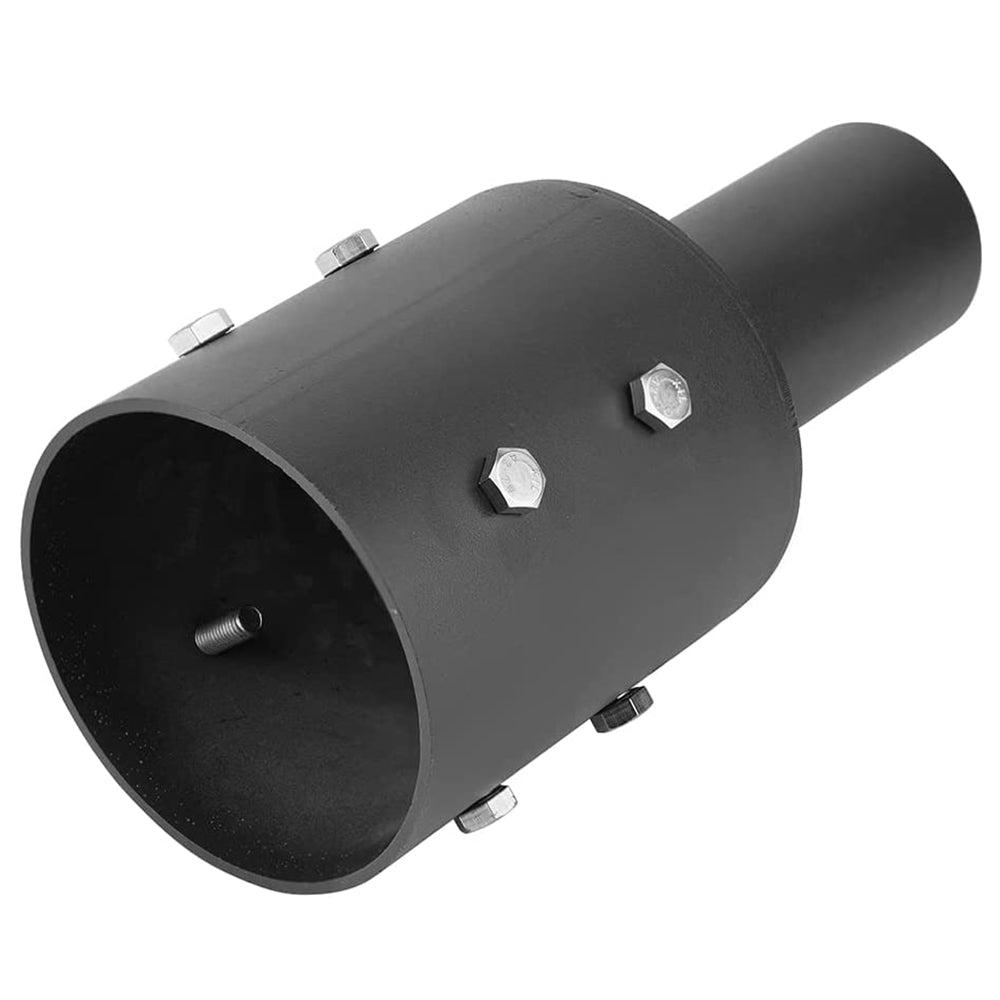 4 Inch Round Pole Bracket Tenon Adapter for Outdoor Shoebox Parking Lot Light, Street Light with 2-3/8in Slip Fitter, Mounting Bracket Accessories