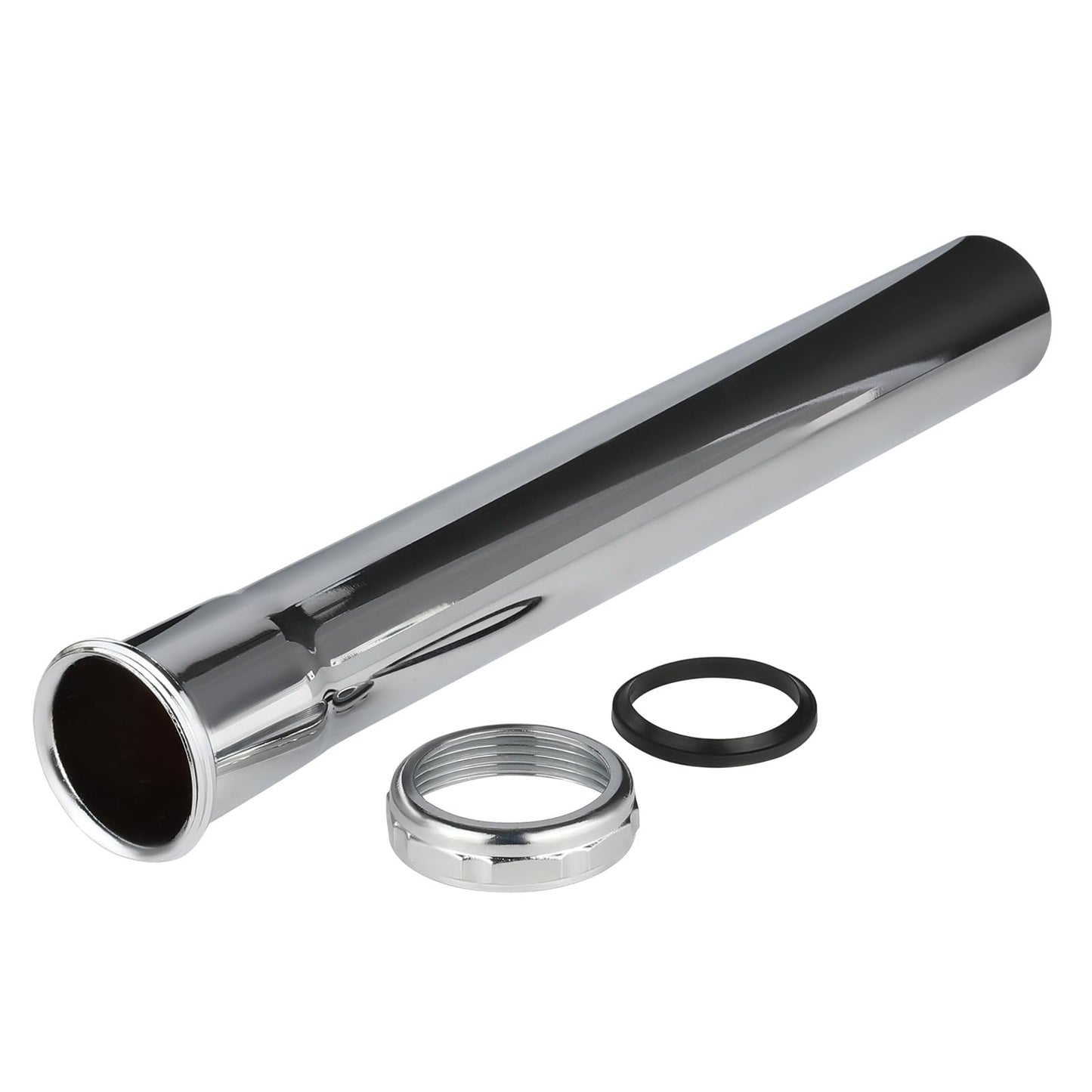 1-1/2" x 12" Slip-Joint Sink Drain Extension Tube, 20GA, Chrome Plated Brass