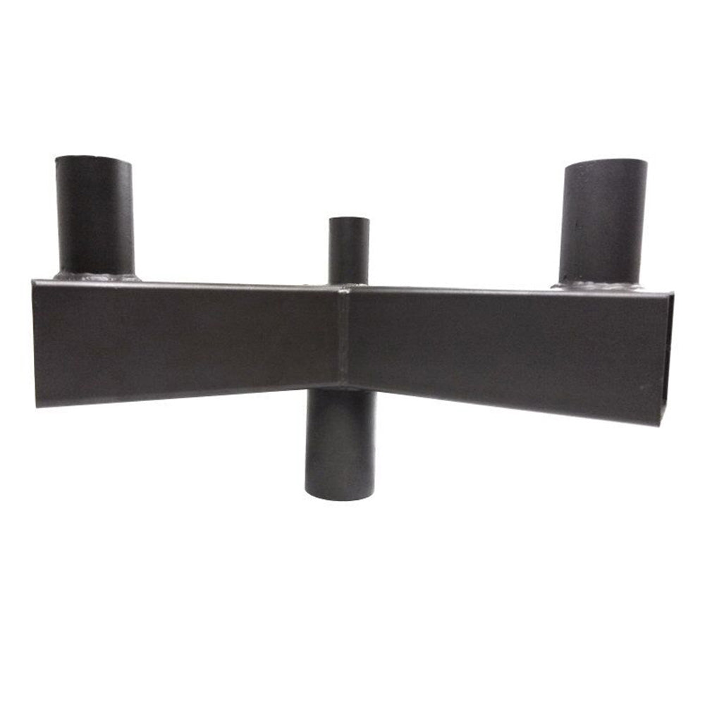Low Profile 120 Degree Triple Bullhorn with 3 Arms,Top Tenons Fits 2-3/8" Slip Fit Mount LED Shoebox Parking Light,Pole Mounting Bracket Accessories