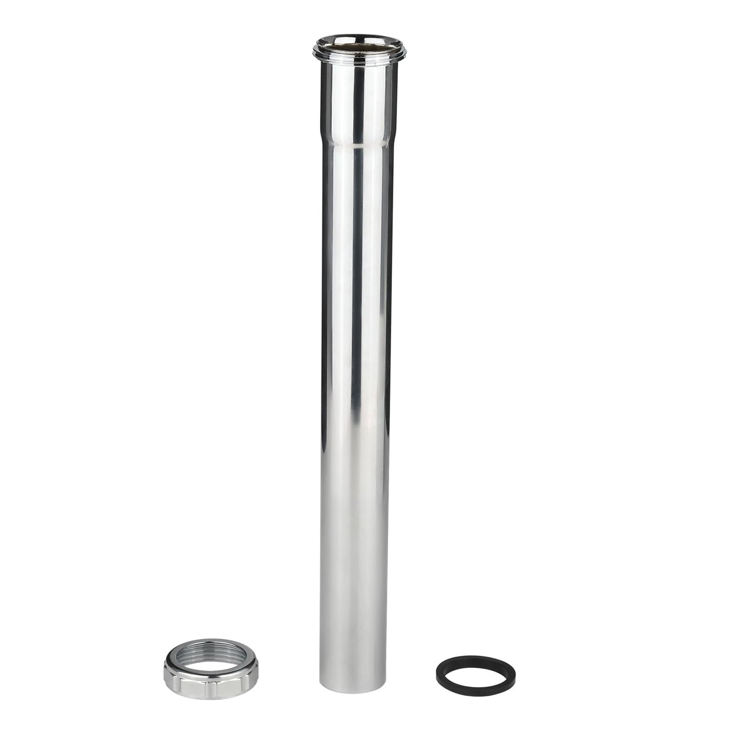 1-1/4" x 12" Slip-Joint Sink Drain Extension Tube, 20GA, Chrome Plated Brass