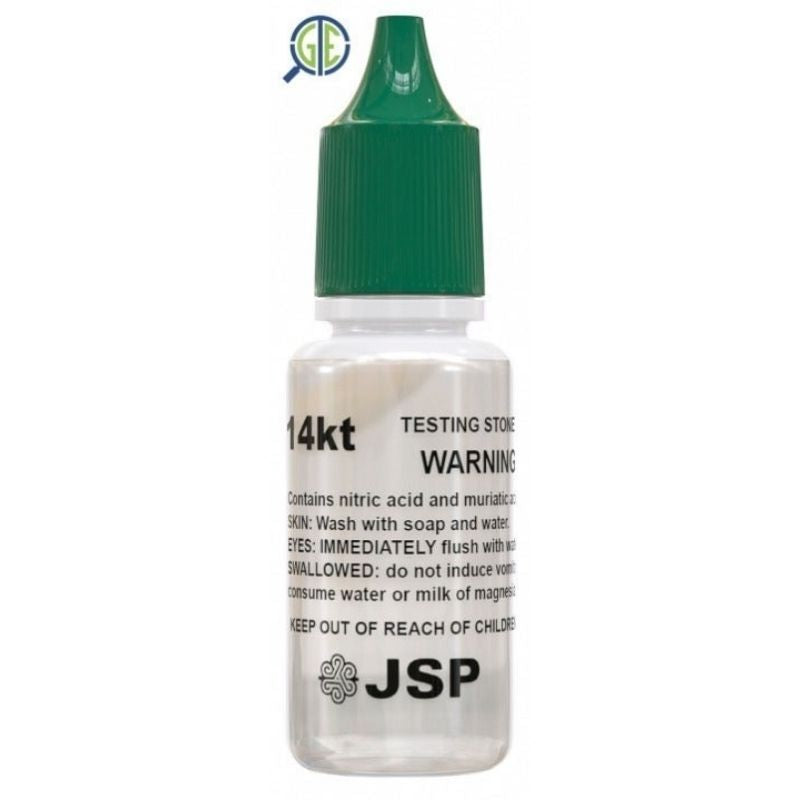 JSP Gold Jewelry Testing Acid 10k 14k Tester Kit + Scratch Stone Detect Precious Metals