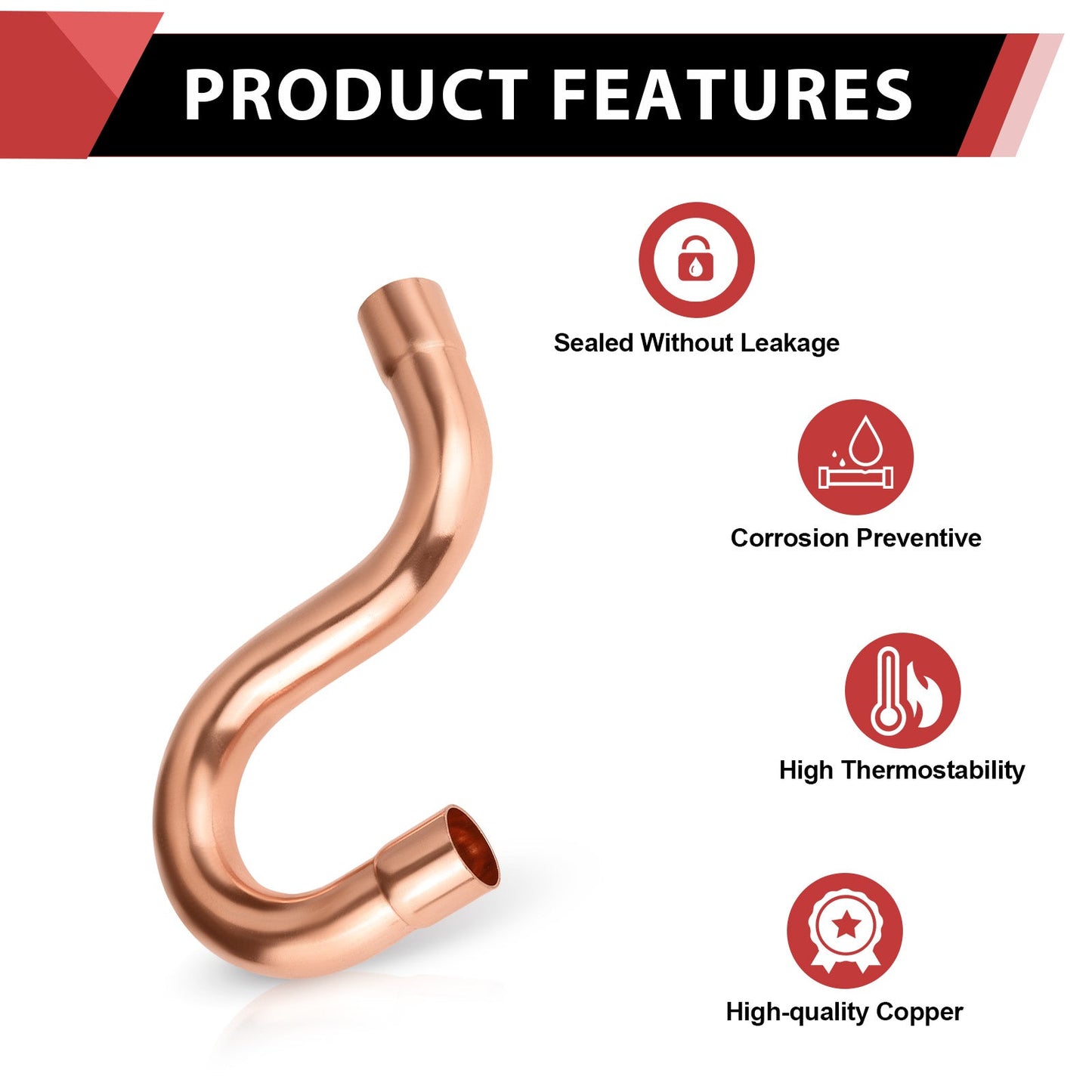 1/2" Copper Suction Line P-Trap