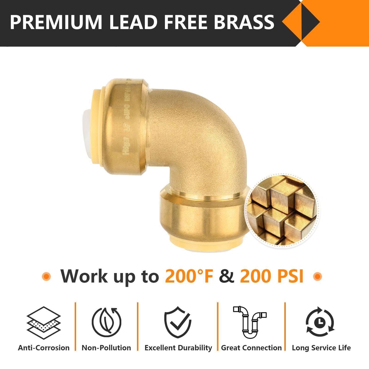 1" x 1" Push Fit Elbow