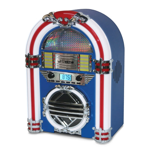 Victor Broadway Desktop Bluetooth Jukebox with CD Player & Color Changing LED Lighting - 🆕 New Arrivals, All Products, Products from Jupiter Gear Home, 🖥️ Electronics, 🖥️ Audio Equipment - Little Red General Store
