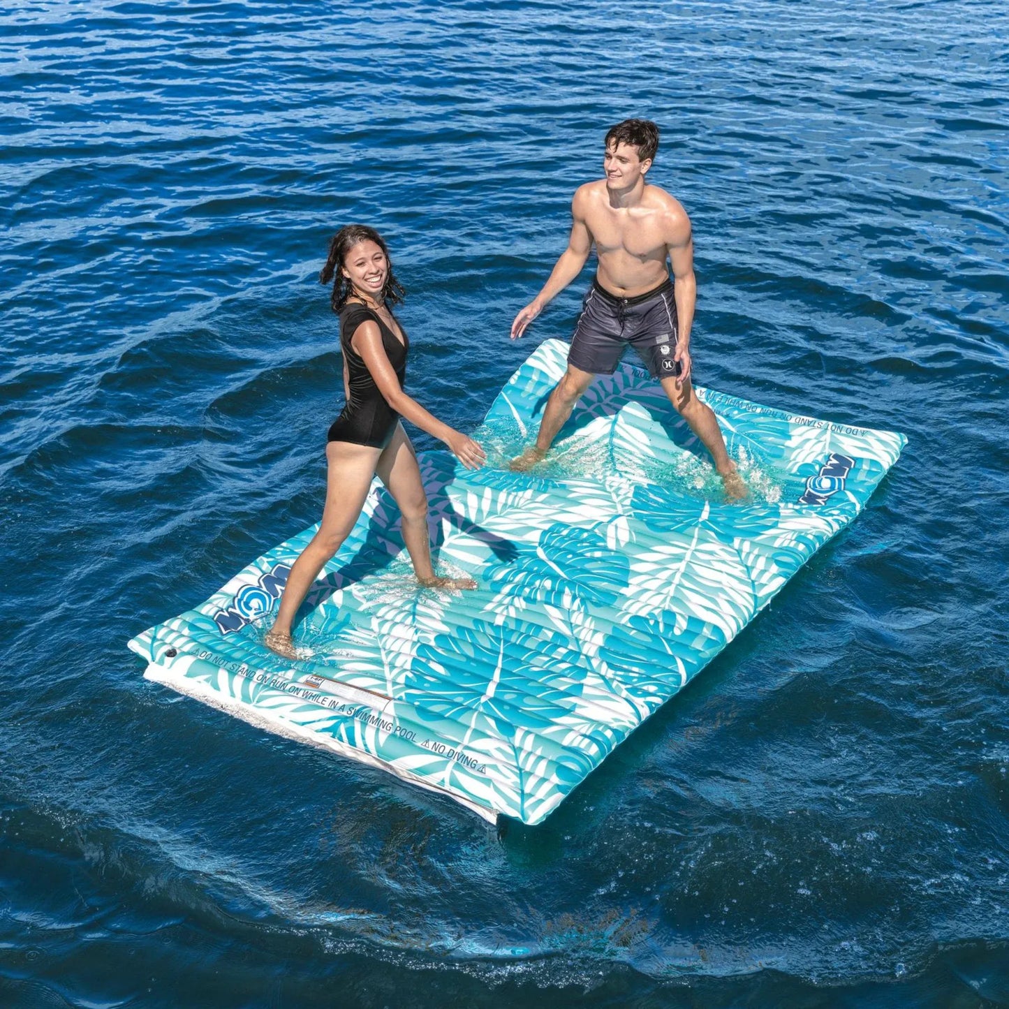 WOW Sports Teal Palm Leaves Water Walkway