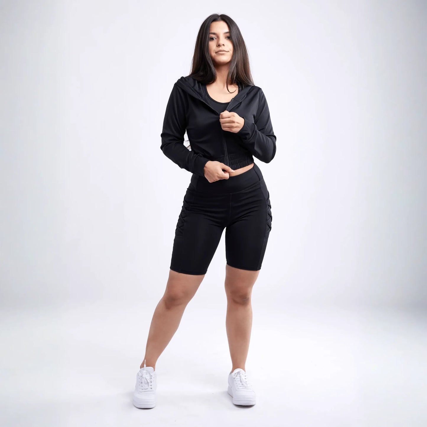 JupiterGear Athletic Zip-Up Crop Hoodie Jacket