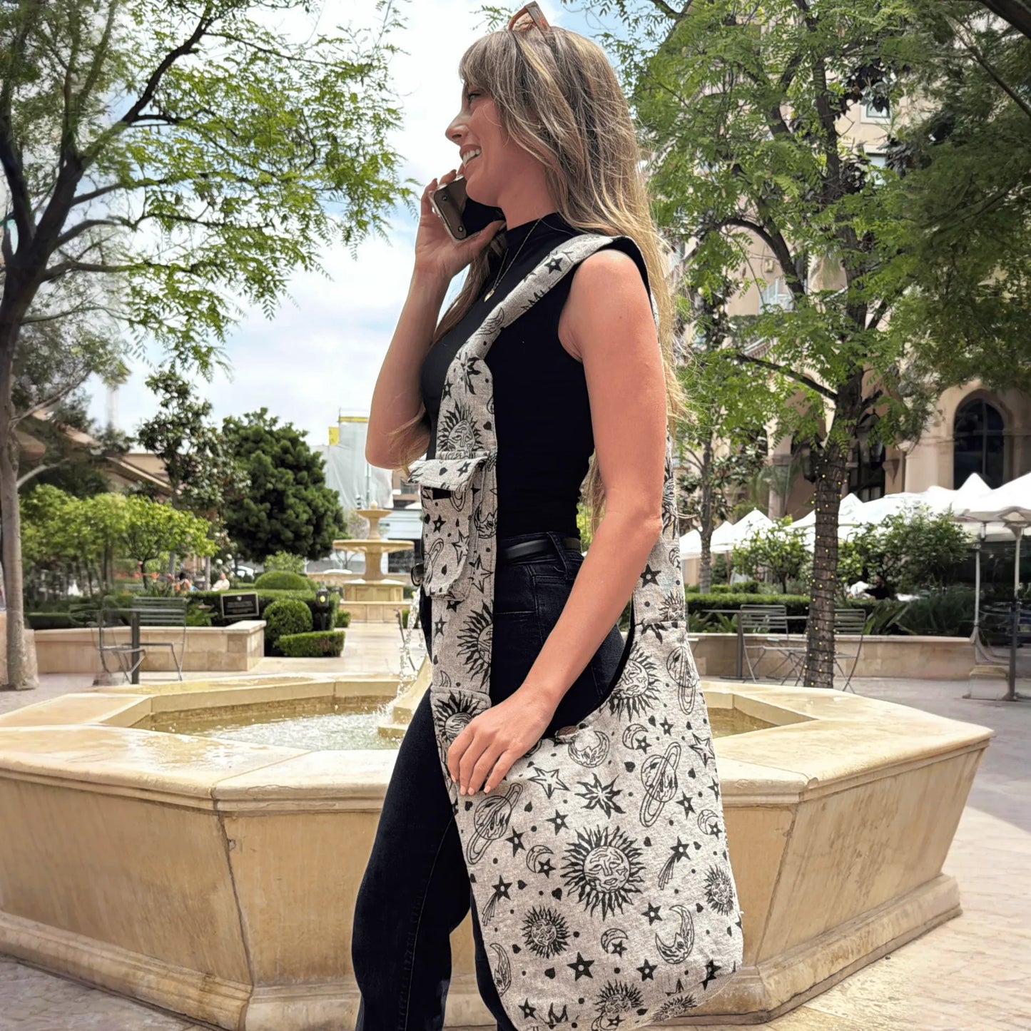 Kathmandu Collection Celestial Print Hobo Bag