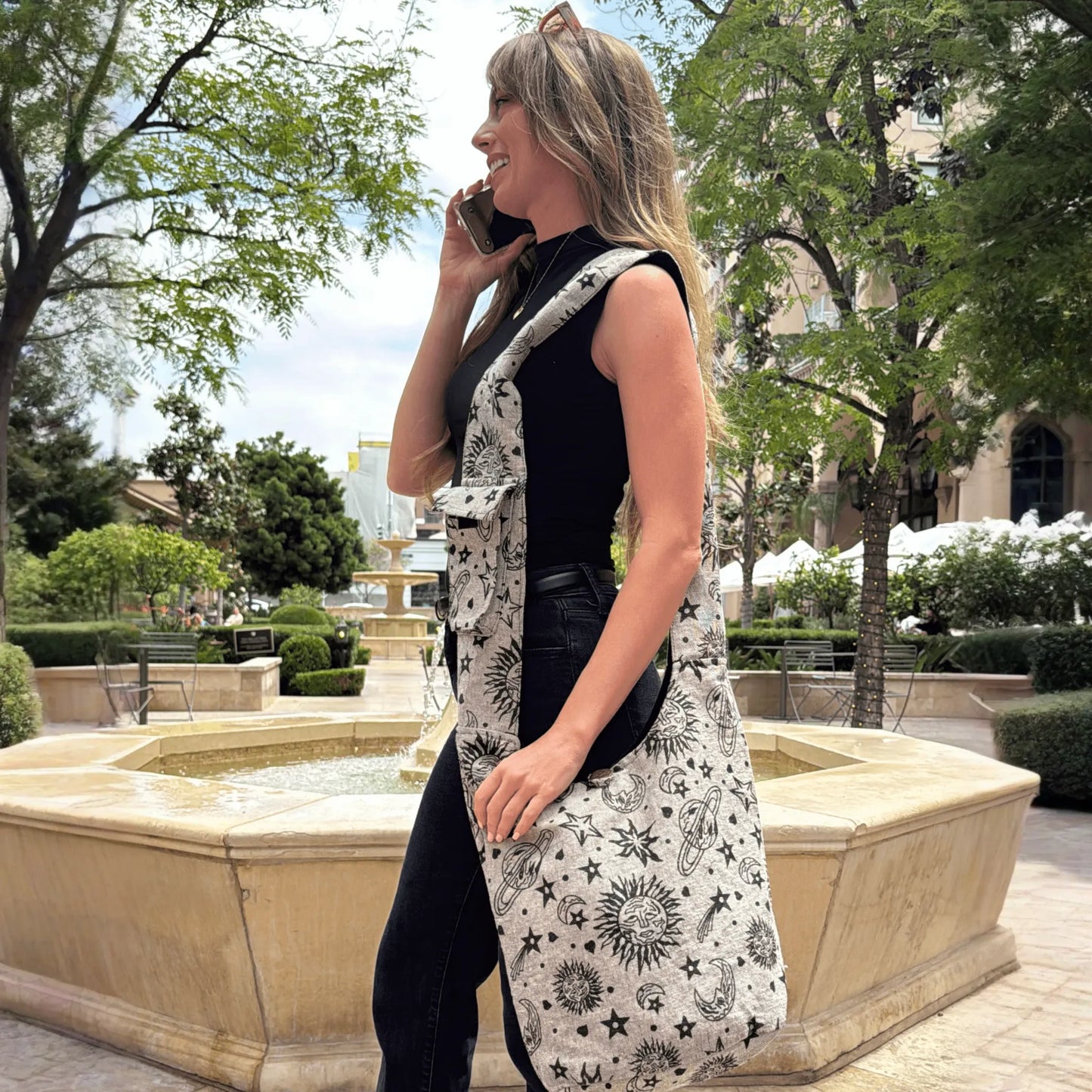Kathmandu Collection Celestial Print Hobo Bag