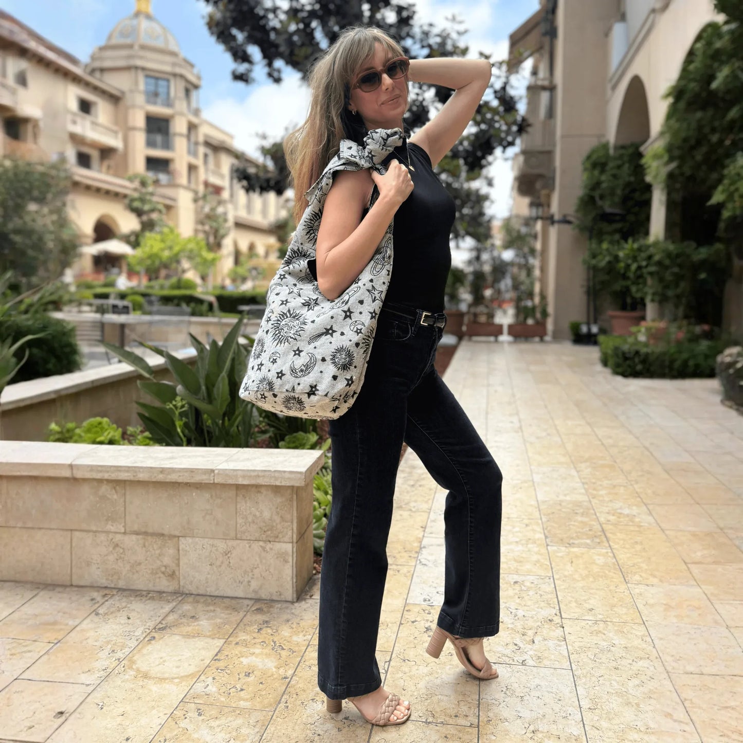 Kathmandu Collection Celestial Print Hobo Bag