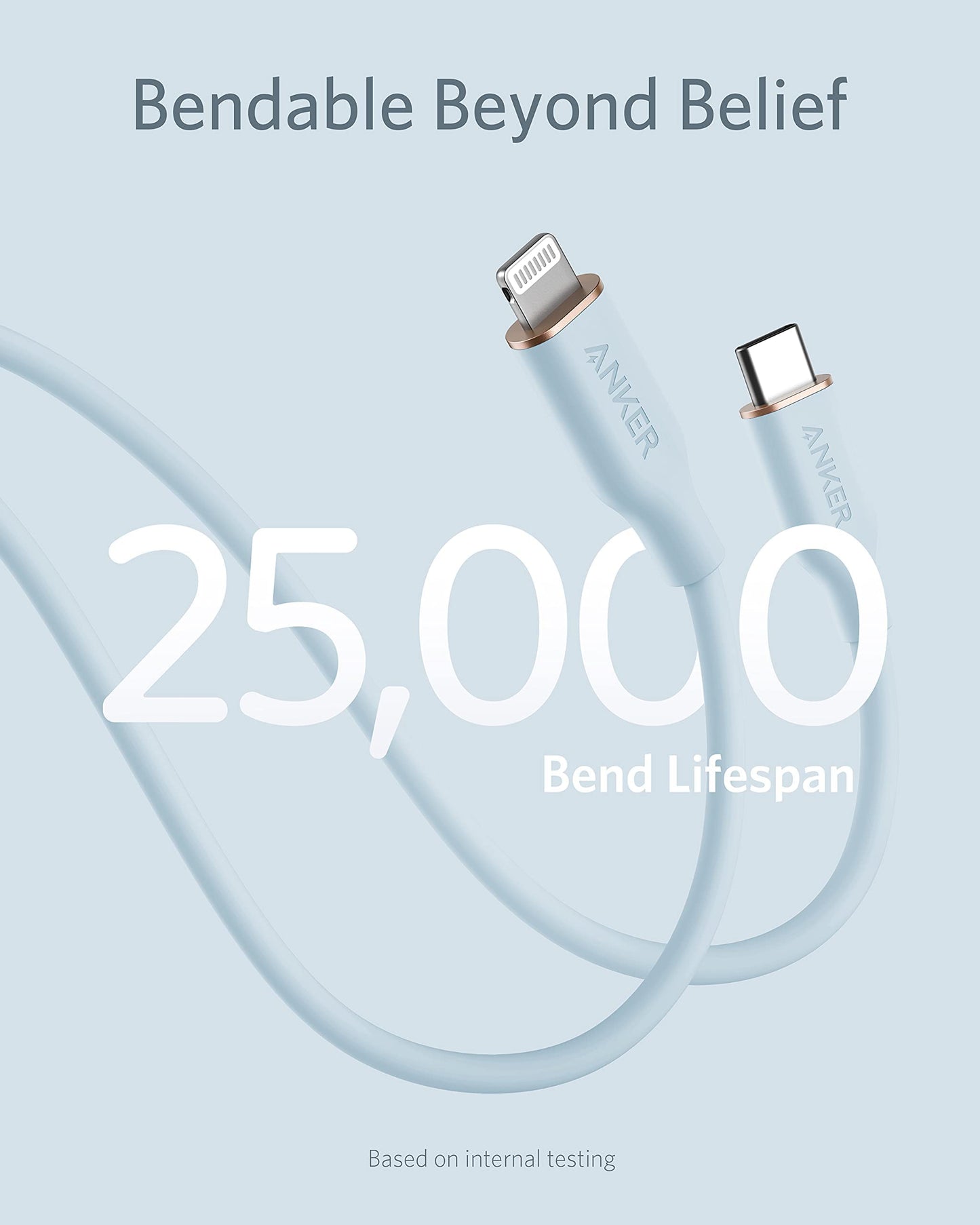 Anker <b>641</b> USB-C to Lightning Cable (Flow, Silicone)