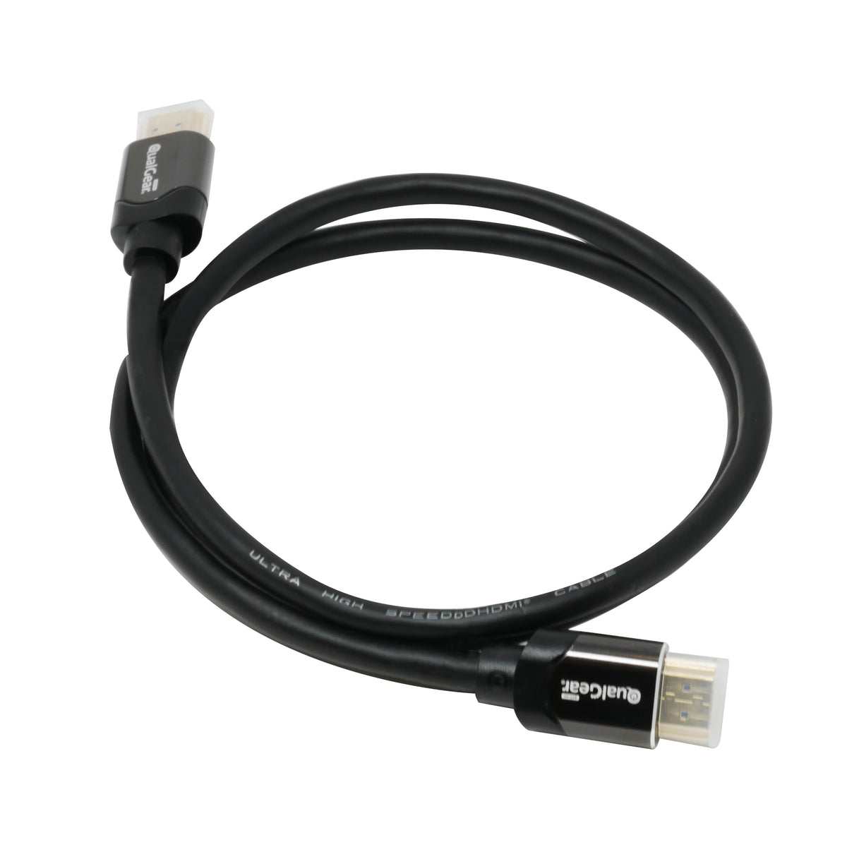 QualGear Ultra High-Speed HDMI 2.1 Cable, 8K 60 Hz, 4K 120 Hz, 48 Gbps, Black, QG-CBL-HD21