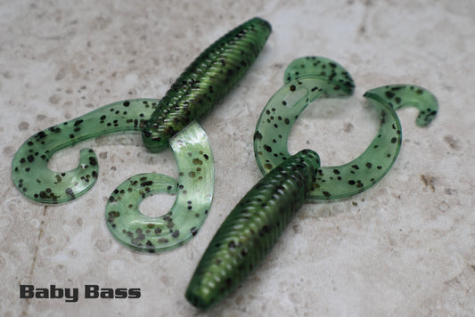 3" Twin Tail Grub, Type A - 8pak