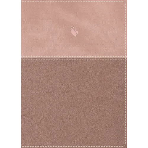 Rvr60, Biblia de Estudio de la Vida Plena, Edición Clásica, Leathersoft DOS Tonos Oro Rosa, Palabras de Jesús En Rojo, Comfort Print