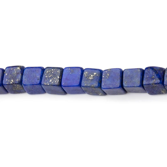 4-4.5mm Lapis Lazuli Plain Cube Beads 14 inch 78 pieces