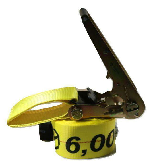 4" x 30 Ft Heavy Duty Ratchet Strap w/ Flat Hooks | R430FHD