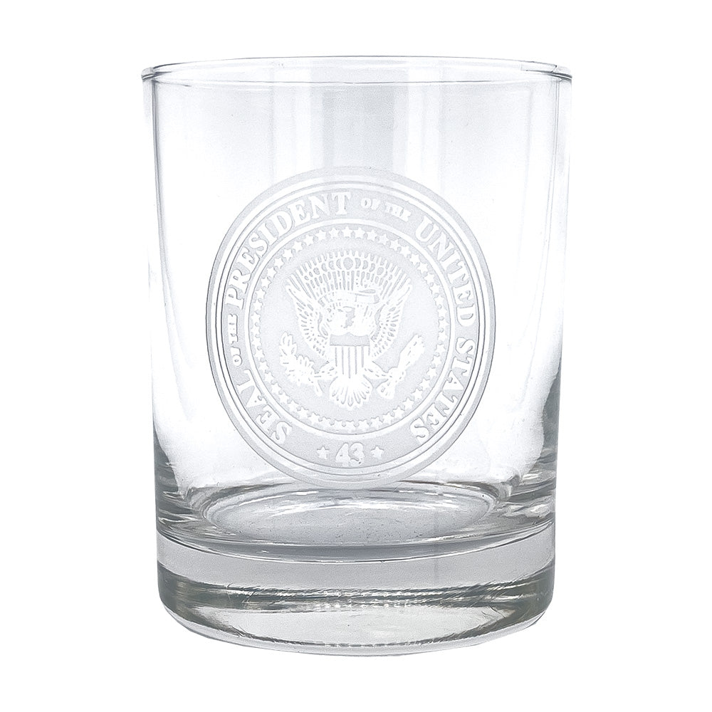 Beverage Glass with 43rd Presidential Seal