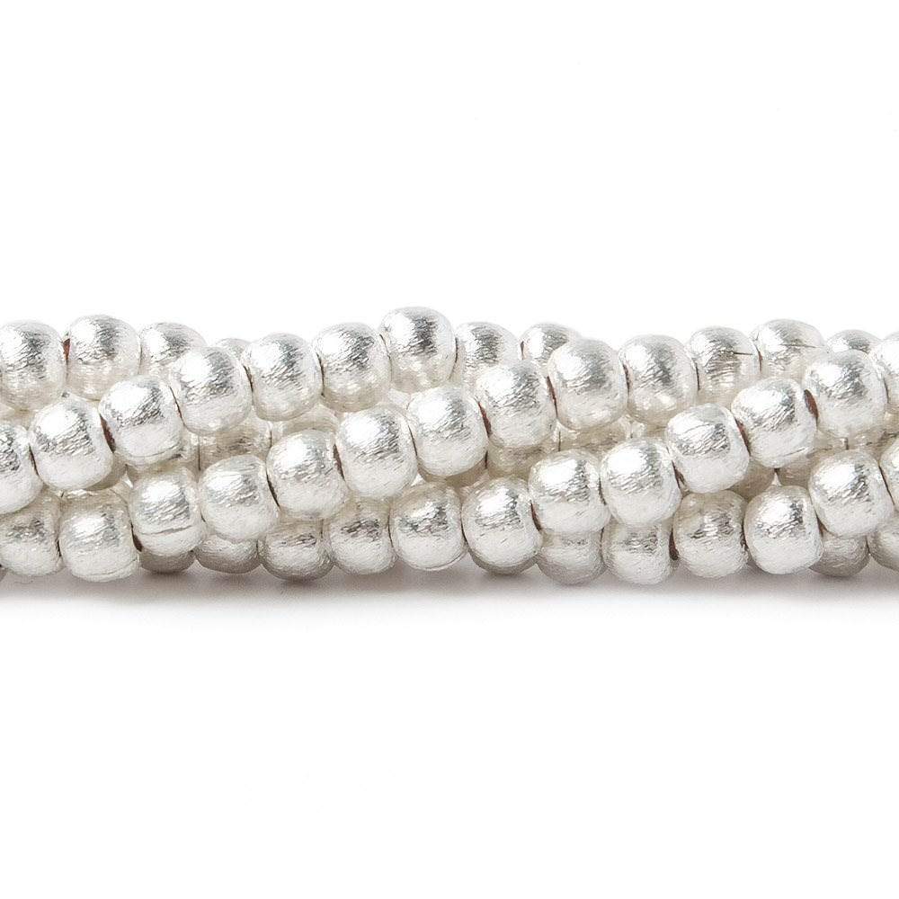 4mm Brushed Round Beads
