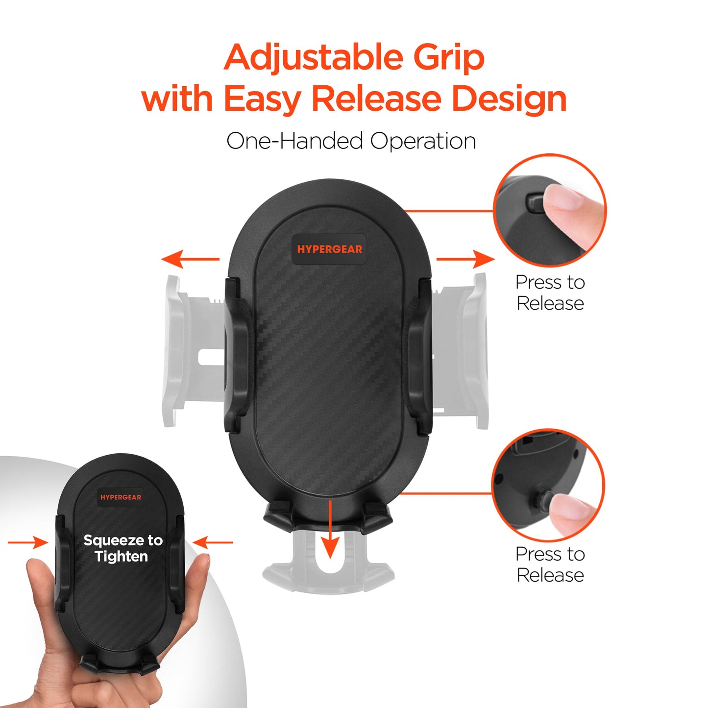 HyperGear 3-in-1 Phone Mount Kit Black (15289-HYP)