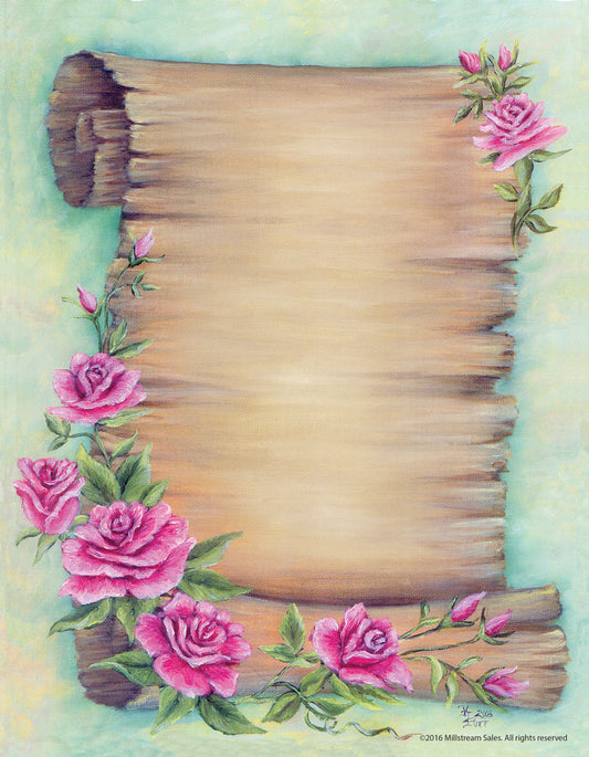 41768 - DESIGNER PAPER - SCROLL OF ROSES
