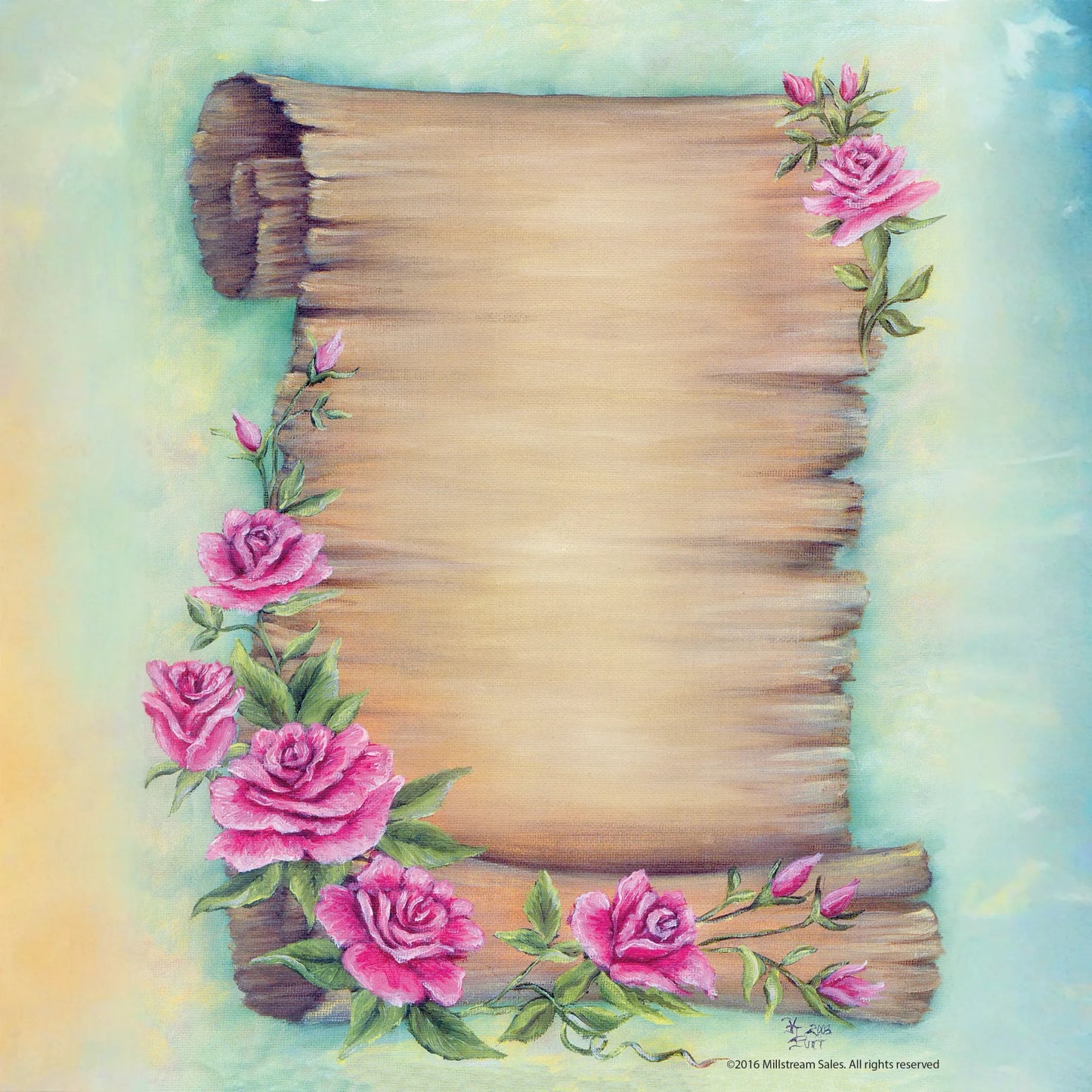 41768 - DESIGNER PAPER - SCROLL OF ROSES