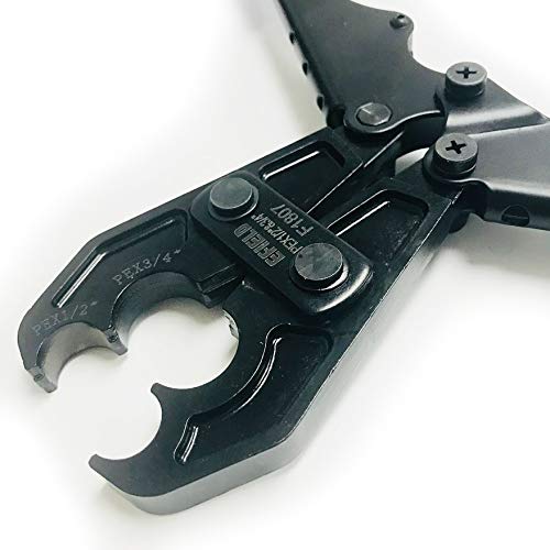 1/2" & 3/4" Pex Crimping Tool with Copper Ring Decrimper, Cutter