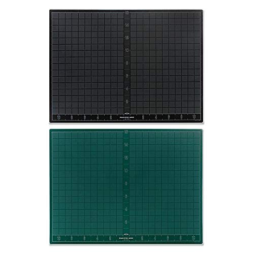 Pacific Arc Double Sided Self Healing Cutting Mat - Thick and Durable Vinyl Rotary Cutting Mat for Sewing - Perfect Fabric Cutting Mat & Scrapbook Paper Cutting Mat (18"x24")