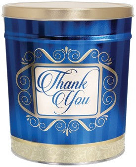 Golden Thank You Popcorn Tin - 3.5 Gallon