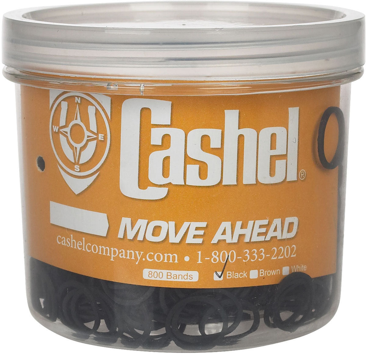 BLACK CASHEL RUBBER BRAIDING BANDS