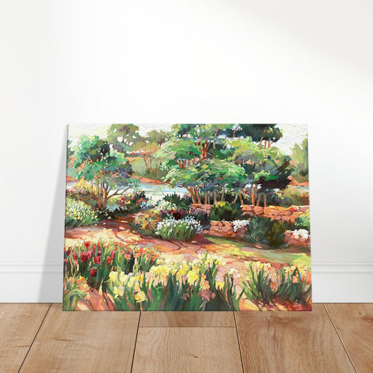 'Garden Symphony' Floral I 18x24 inch Art Print on Canvas I Original Artwork by American Artist Barbara Cleary