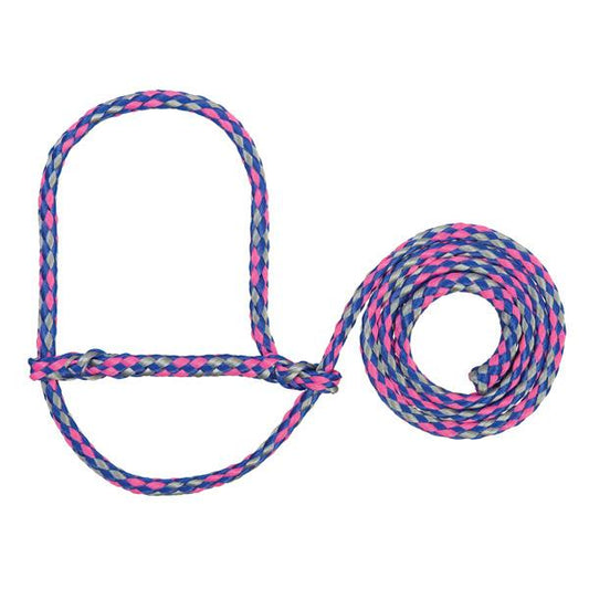 Poly Rope Halter - Sheep/Goat - royal Blue/pink/grey