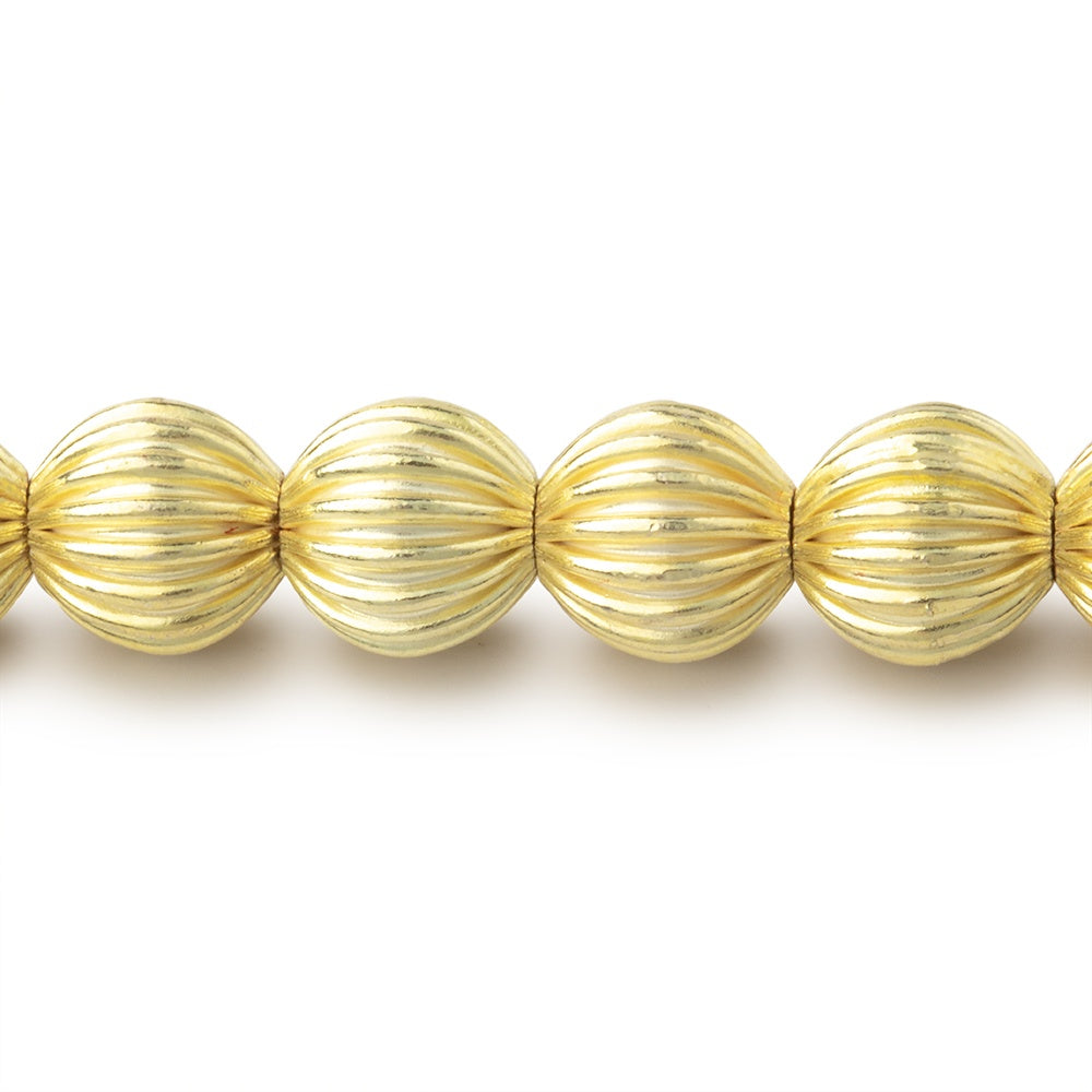 9mm Corrugated Round Beads