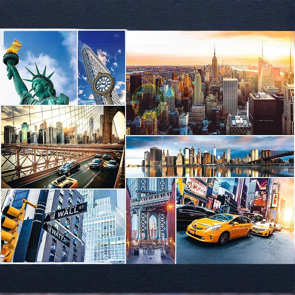 4000 piece Jigsaw Puzzles, New York - collage, NYC, Statue of Liberty, Brooklyn Bridge, Adult Puzzles, Trefl 45006