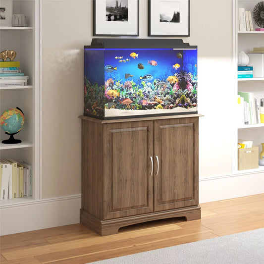Alta Vista 29 - 37 Gallon Aquarium Stand, Rustic Oak
