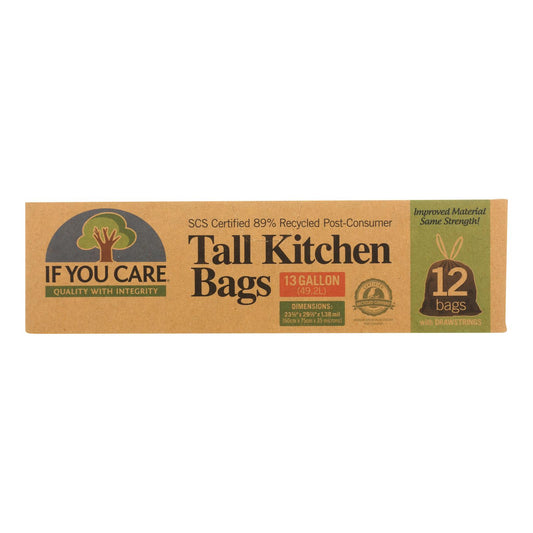 If You Care Tall Kitchen - Trash Bag - Case Of 12 - 12 Count