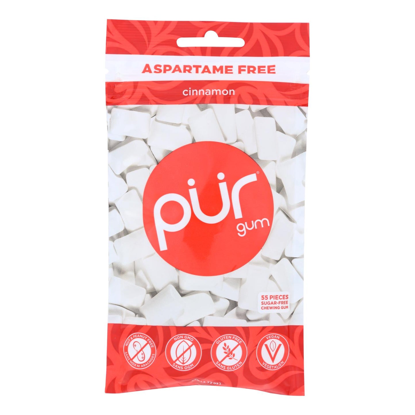 Pur Cinnamon Gum  - Case Of 12 - 2.72 Oz