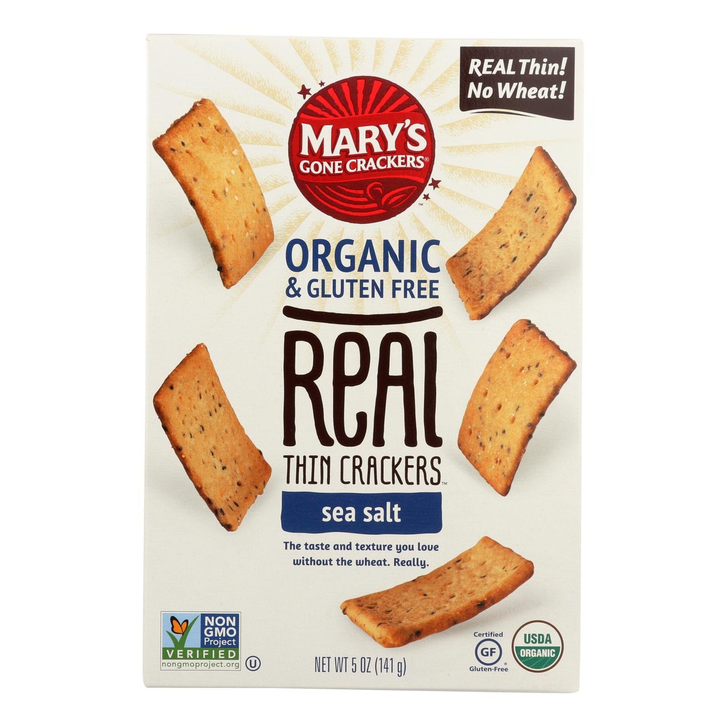 Mary's Gone Crackers Real Thin Crackers - Case Of 6 - 5 Oz