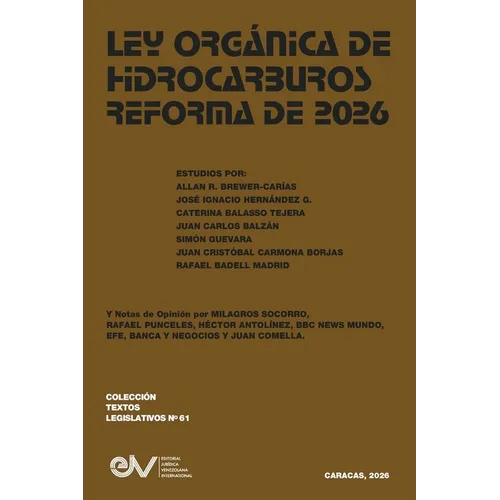 Ley Organica de Hidrocarburos. Reforma de 2026