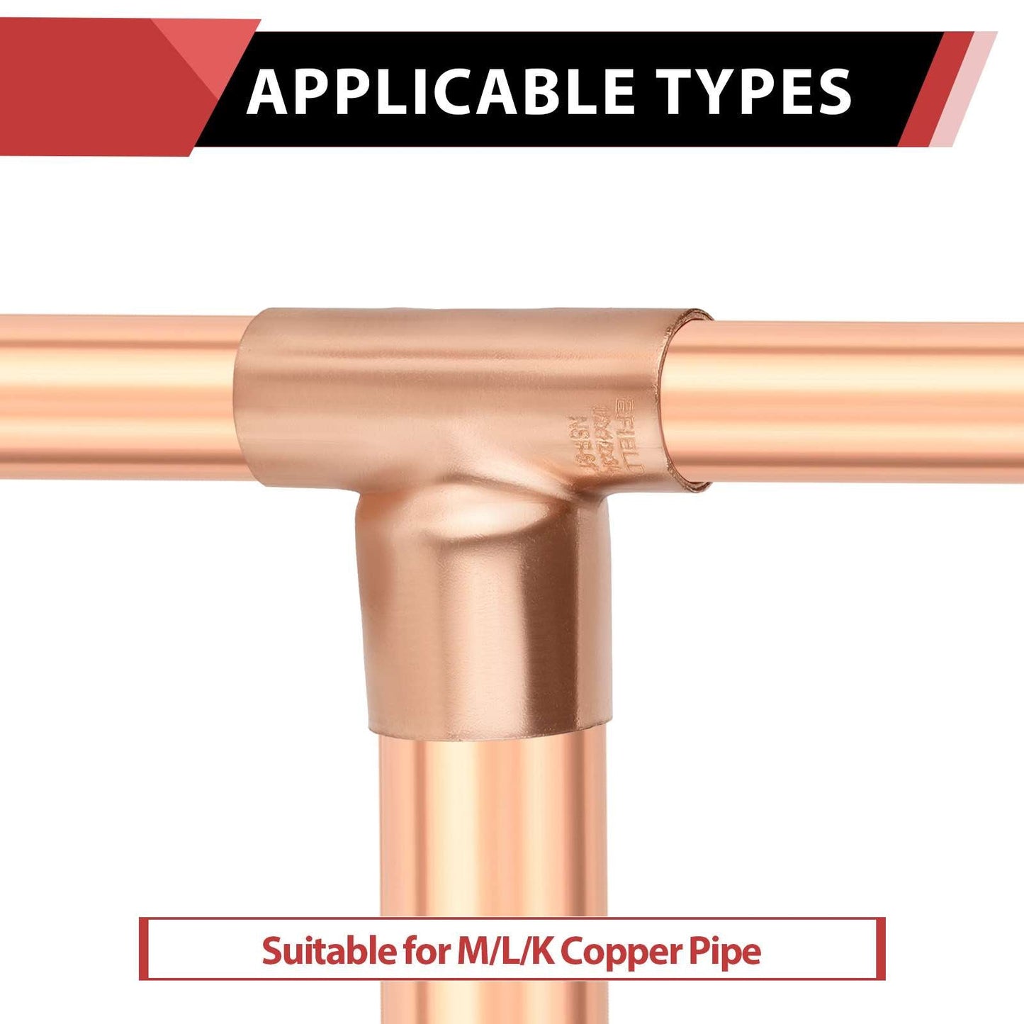 1/2" X 1/2" X 3/4" Copper Reducing Tee