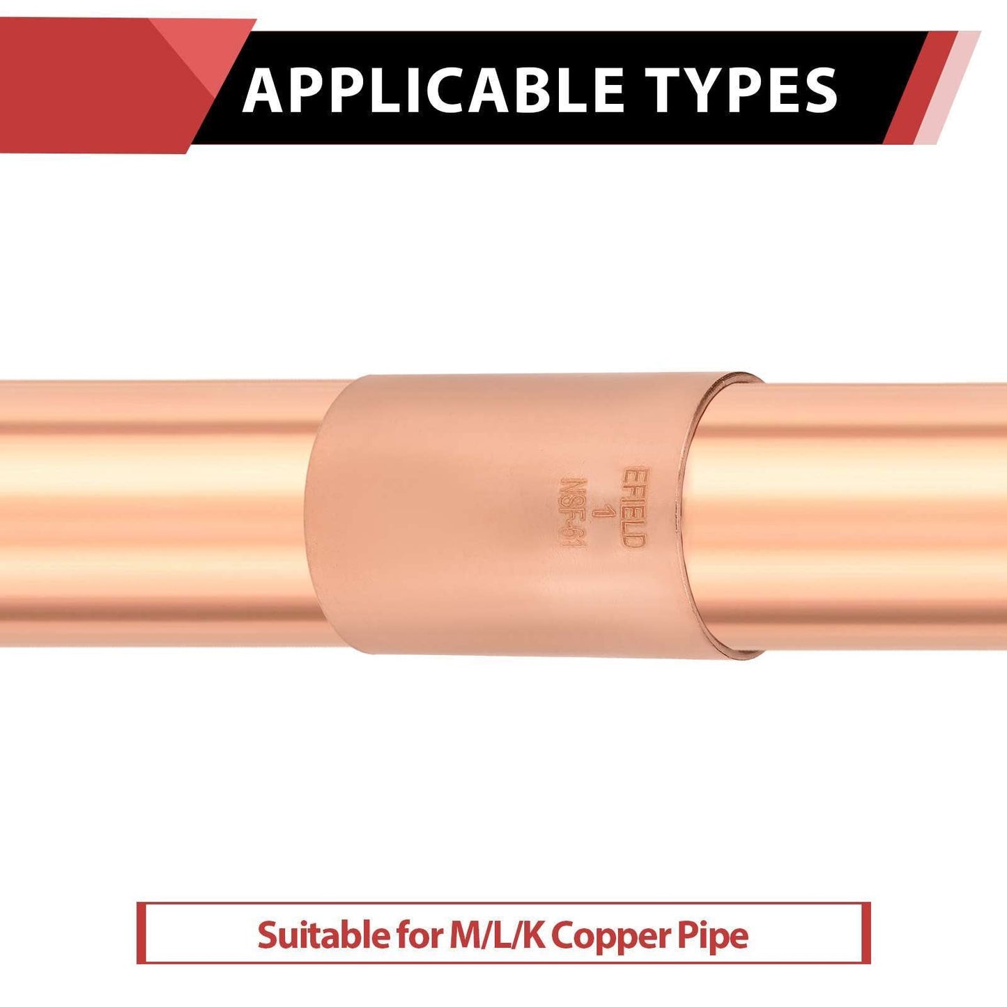 1" Copper Coupling, No Stop